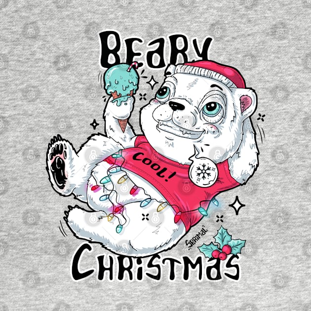 Beary Christmas polar bear and winter holiday pun by SPIRIMAL